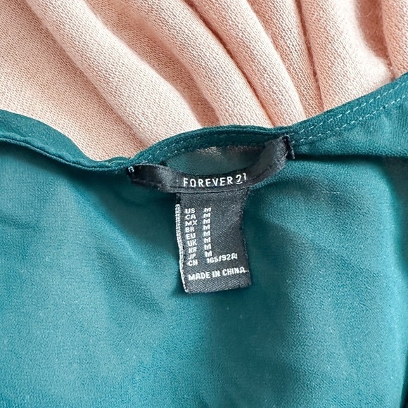 Sheer cropped Wrap Blouse - Emerald Green - Short Sleeve- Size Medium - Picture 5 of 8